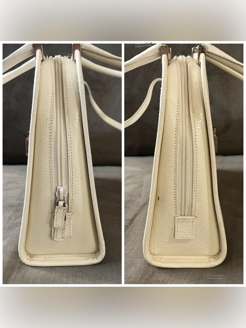 GUCCI Jackie Piston Lock Dome Bag - Ivory Leather - Vintage - w/ COA - Picture 14 of 16